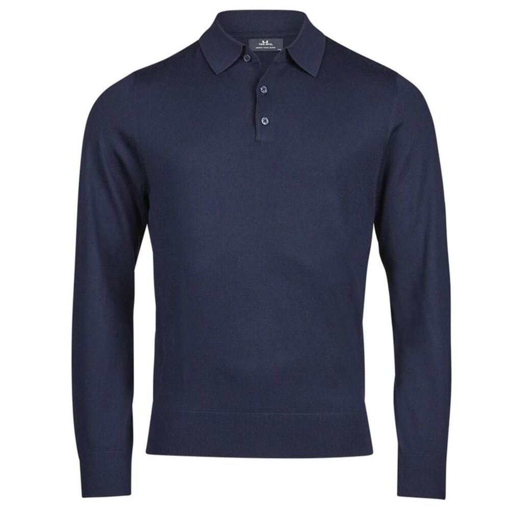 Tee Jays Mens Knitted Polo Shirt / Navy
